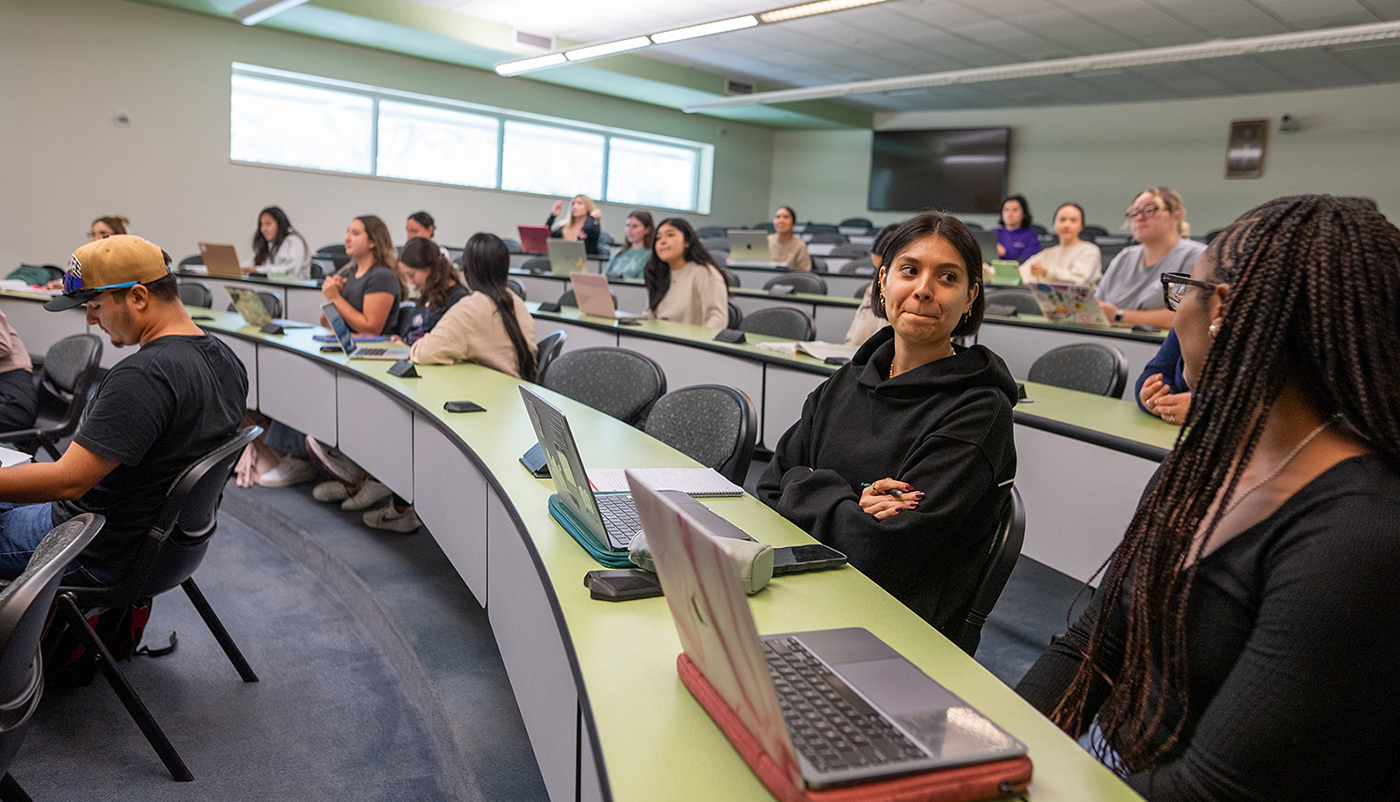 Students in the nursing classroom